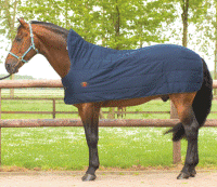 Onderdeken met hals navy 150gr. 155cm.