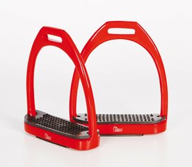 Aluminium stijgbeugels rood 11cm.