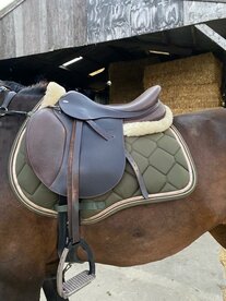 Zadeldek army green/ros&eacute;gold cob/pony.