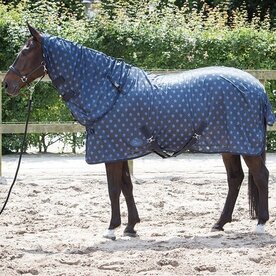 Vliegendeken losse hals stars navy.