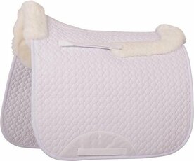 Zadeldek BR vrij wervelkanaal lamswol wit.