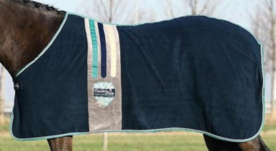 Fleecedeken navy green 185 cm.