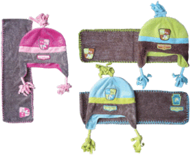 Muts & sjaal Youngstars glitter.