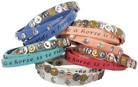 Armband leather fuchsia.