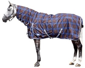 Premiere regendeken met hals check 0-grms. 175cm.