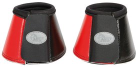 Springschoenen rood/zwart/geel.