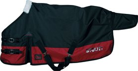 Regendeken 0gr. STOUT! black/bordo.