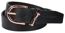 Ruiterriem leder bit black/rosé.