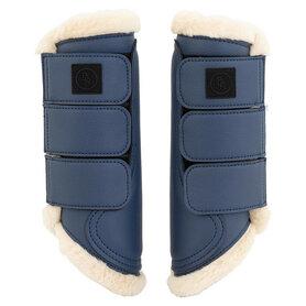 Beenbeschermers Majestic Indira fake fur Navy.