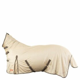 Vliegendeken met vaste hals premiere beige 195cm.