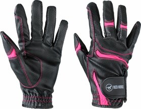 Handschoen 2 -tone Serino  Red Horse black.