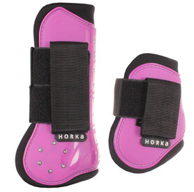 Peesbeschermersset Horka strass roze S/pony.