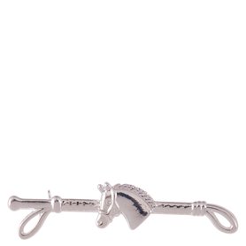 Plastronspeld zweep/paardenhoofd gold.