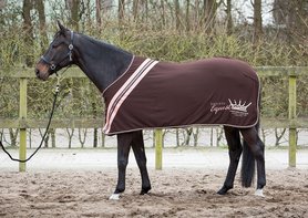 Luxe jersey show/zweetdeken Seal brown.