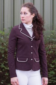 Wedstrijd rijjas softshell bruin.