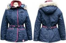 Parka winterjas navy.