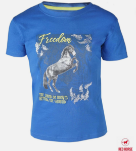 T-shirt Red Horse royal blue.