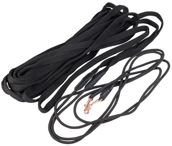 Dubbele longeerlijn black/roségold.