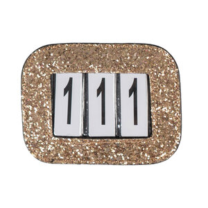 startnummer glitter rosegold.