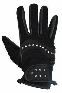 Handschoen Bling Red Horse black.