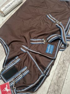 Premiere regendeken fleece gevoerd brown 118cm.