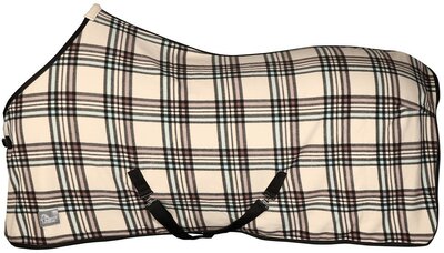 Fleecedeken Geruit cream.