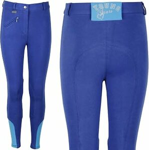Rijbroek tricot kobalt blauw.