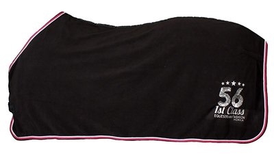 Fleecedeken Horka Sequin zwart 145 cm.