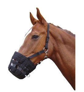 Graasmasker/grazing muzzle zwart.