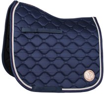 Zadeldek Elim Satin rosegold/navy.