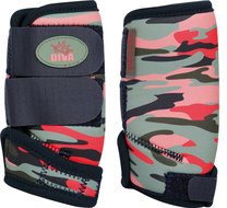 Neopreen Beenbeschermers Diva pink Camo.