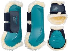 Peesbeschermersset bont turquoise.