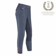 Rijbroek Imperial riding sparkle denim blue.