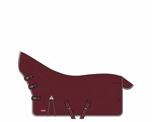 Vliegendeken vaste hals premiere 185cm. bordo.