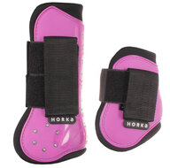 Peesbeschermersset Horka strass roze S/pony.