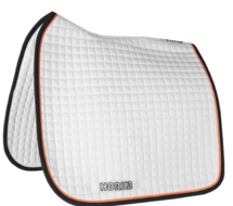 Zadeldek Horka Chic oranje/wit.