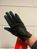 Handschoen Glitter Red Horse black.