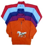 Bandiri fleece sweater met ritsje oranje.