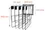 Dekenrek chrome laddermodel voor 4 dekens/dekjes._