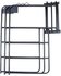 Dekenrek chrome laddermodel voor 4 dekens/dekjes._